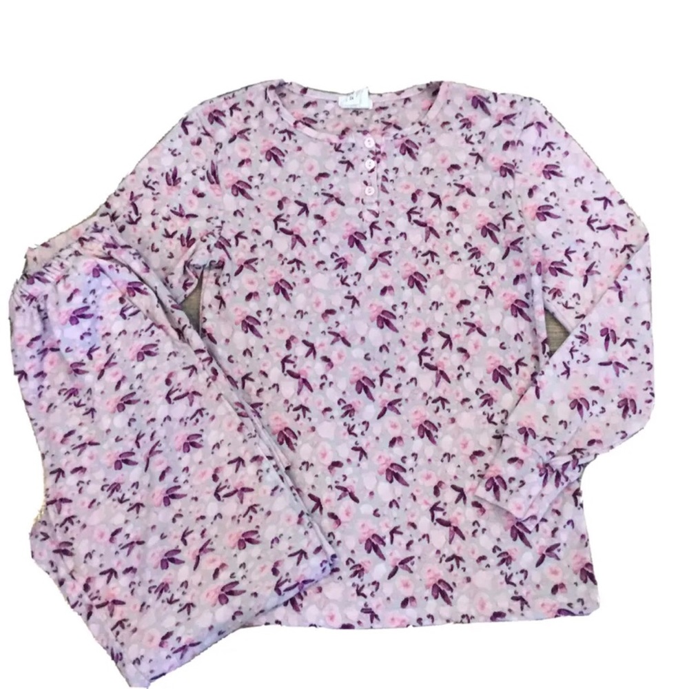 Womens Sleeper Set Size Small Floral Prints